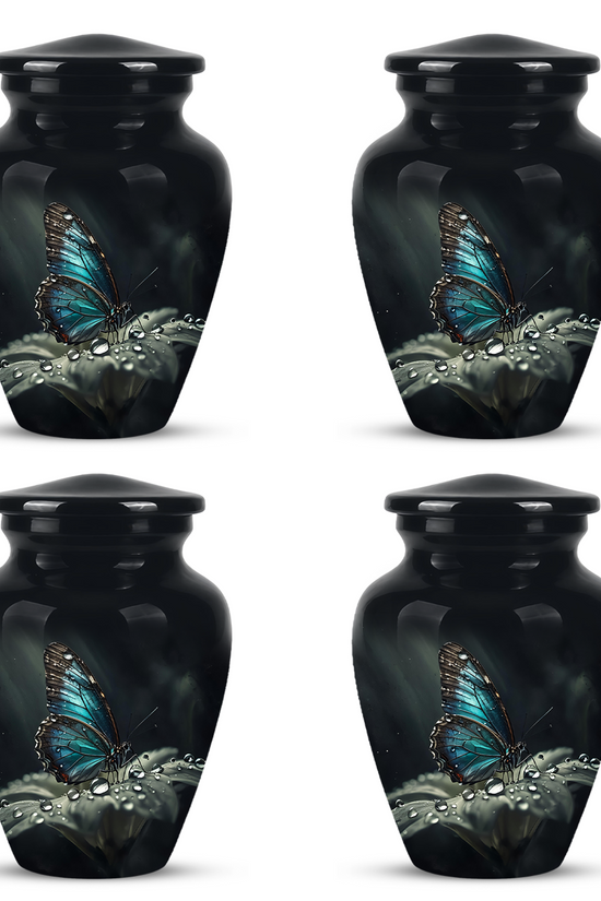 Blue Morpho Butterfly Cremation Urn - Beautiful Burial Urns For Mom Ashes