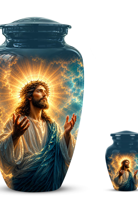 Personalized Jesus Cremation Urn - Handmade Religious Urns On Sale