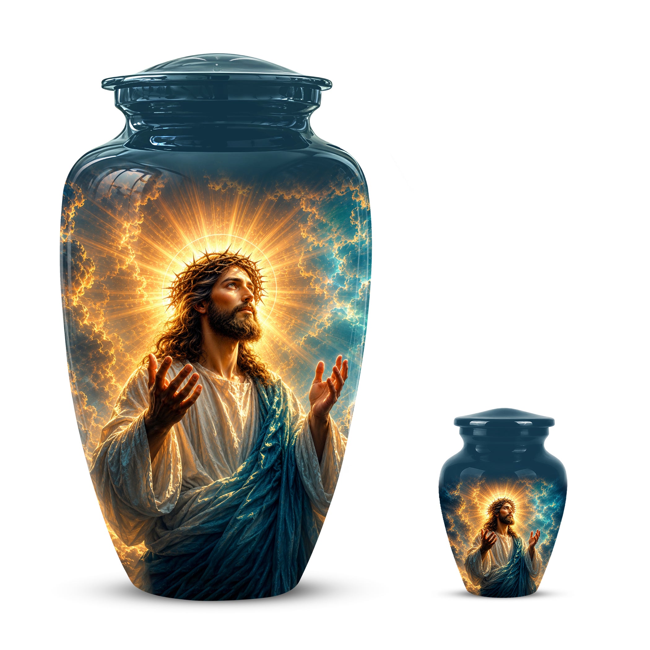 Personalized Jesus Cremation Urn - Handmade Religious Urns On Sale