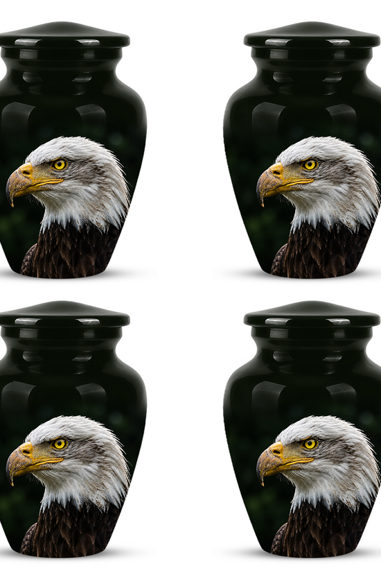 Patriotic Eagle Cremation Urn - Black Memorial Father Urns For Ashes