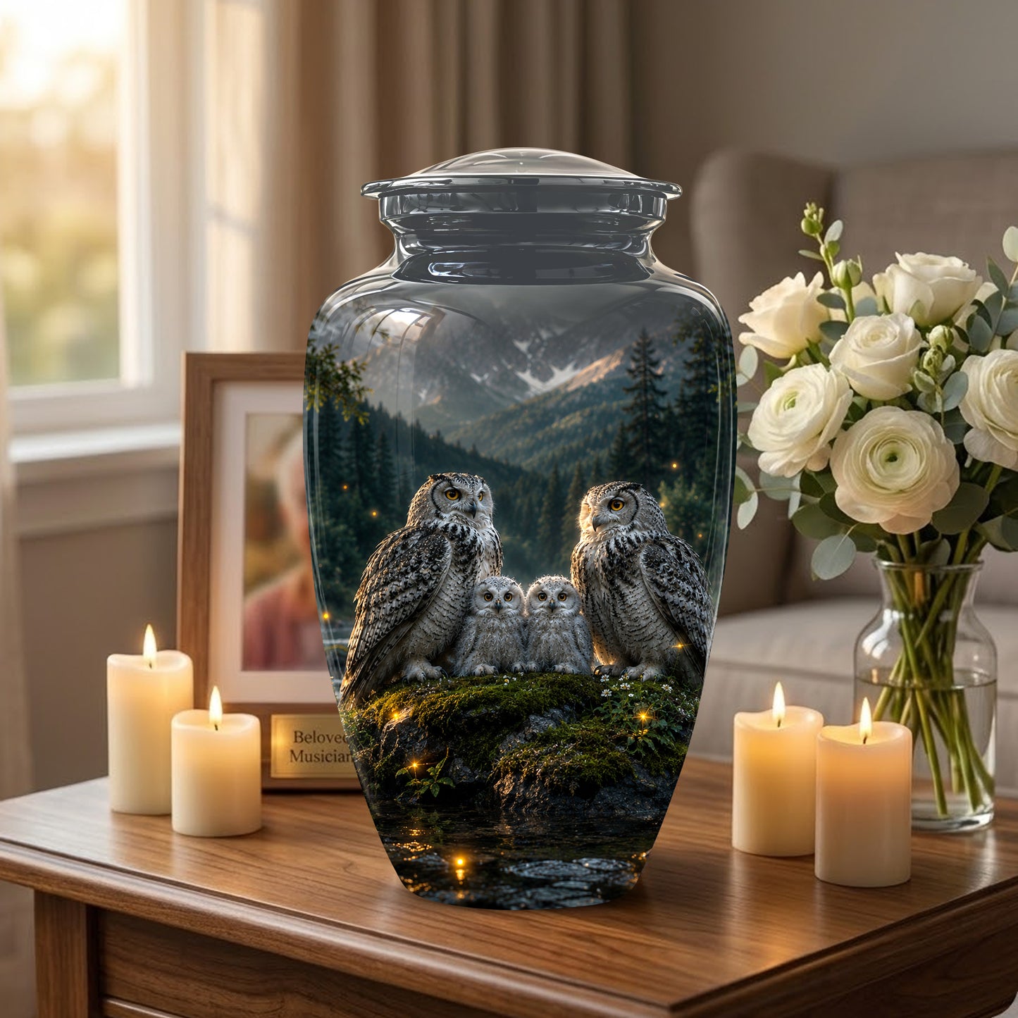 Owl Family Cremation Urn for Ashes – Beautifully Custom Memorial Urn