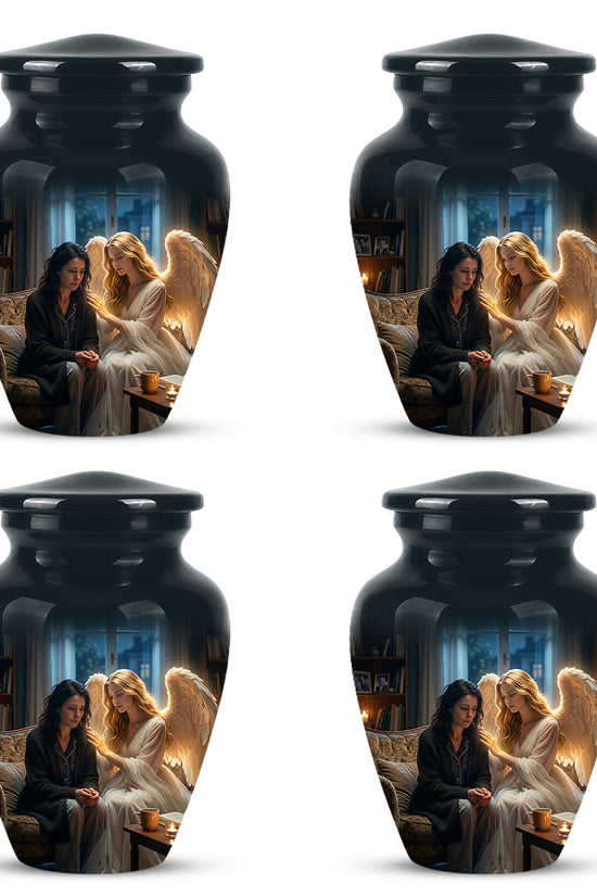 Black Angel Burial Urns - Personalized Memorial Urns For Mother Ashes