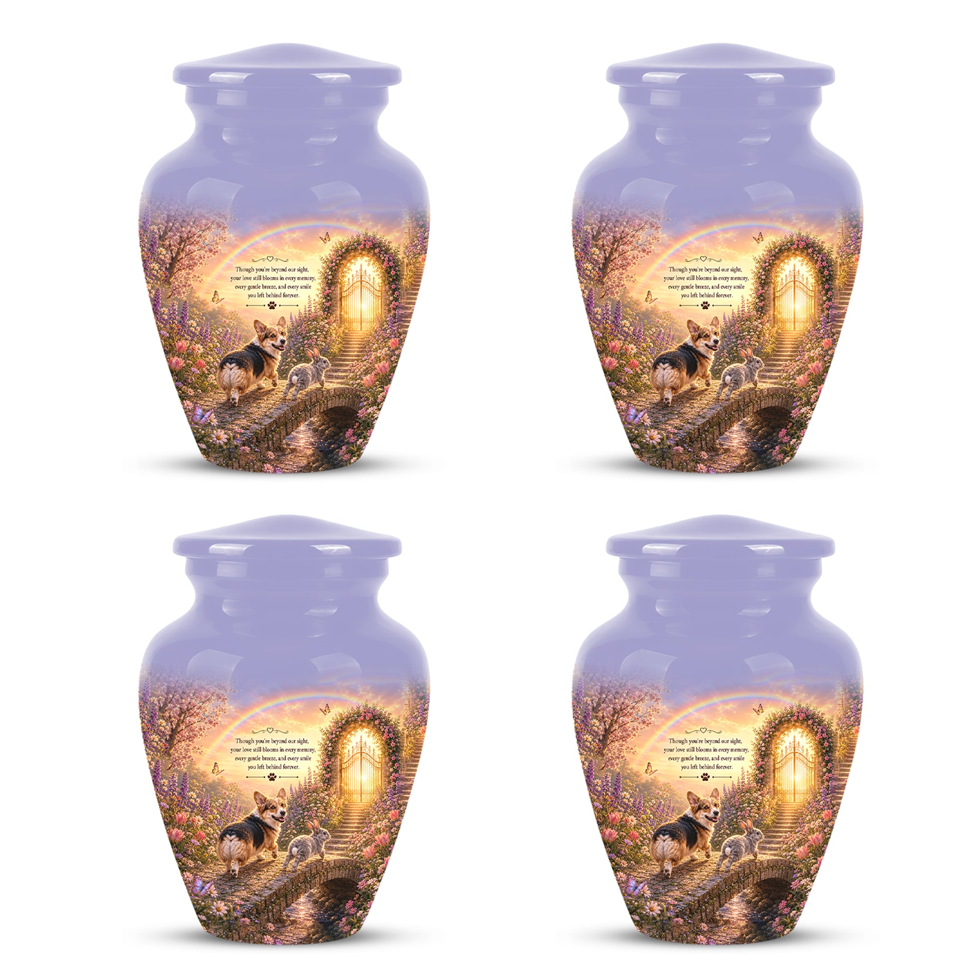Rainbow Bridge Pet Memorial Urn – Personalized Urn For Dog & Cat