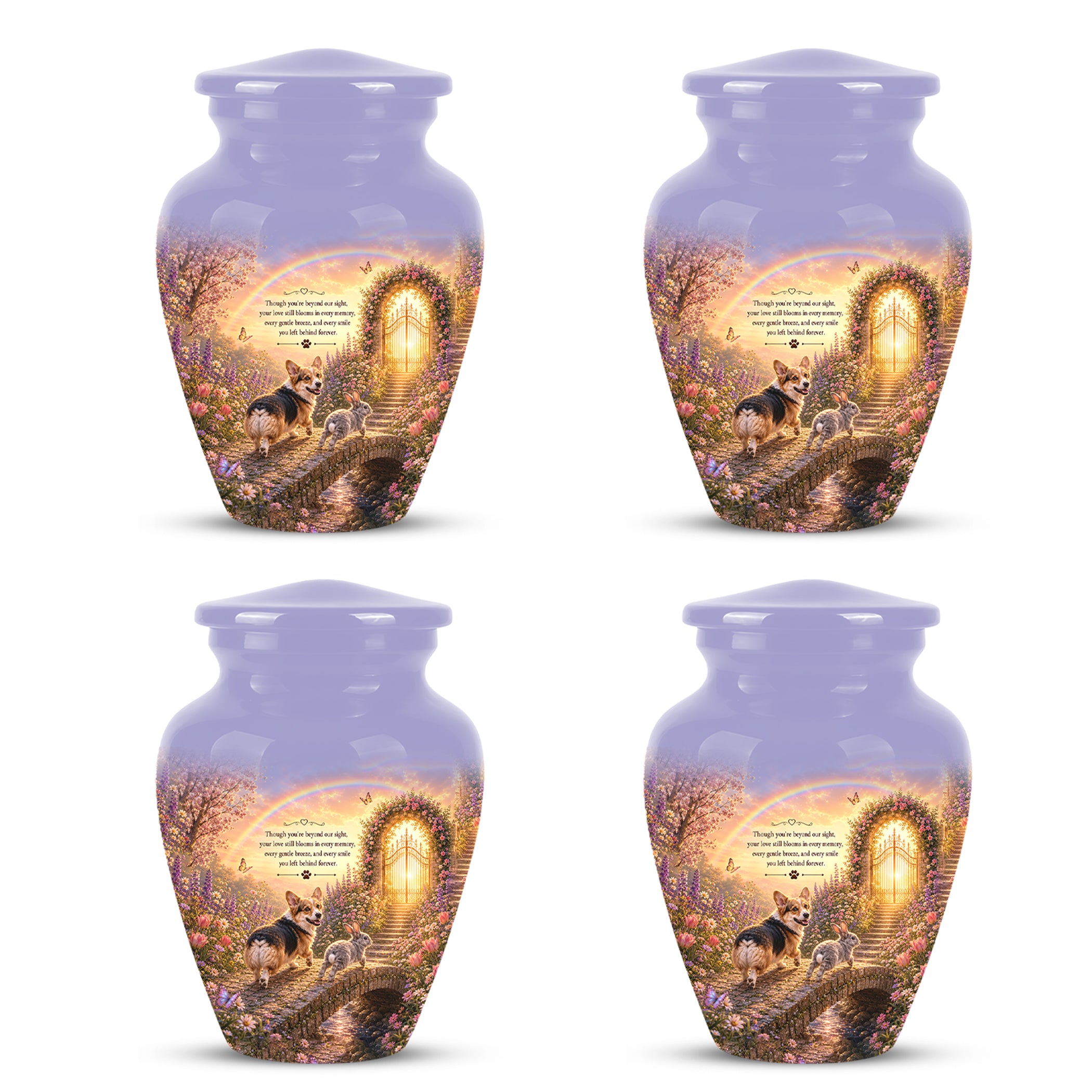 Rainbow Bridge Pet Memorial Urn – Personalized Urn For Dog & Cat