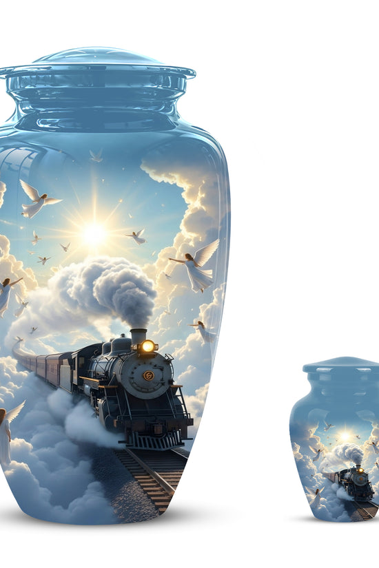 Heavenly Train Cremation Urn – Angel Clouds Memorial Urns For Ashes
