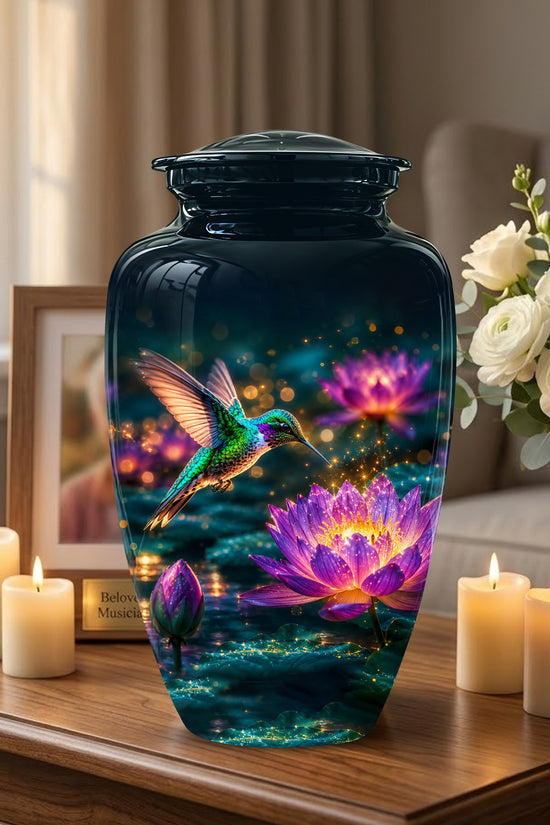 Beautiful Handcrafted Hummingbird Urn - Custom Memorial Urns For Ashes