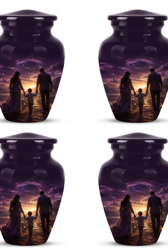 Father, Son & Mother Memorial Urn - Artistic Burial Urns For Human Ashes