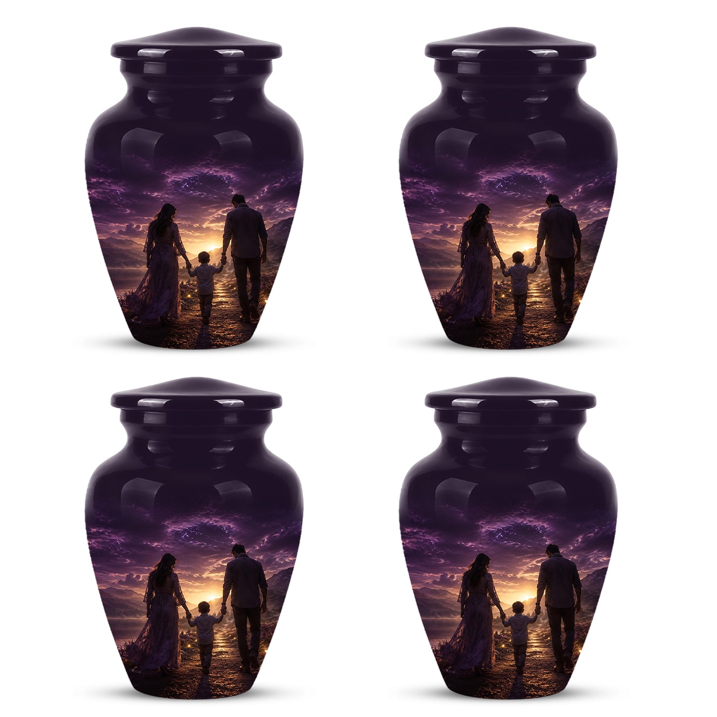 Father, Son & Mother Memorial Urn - Artistic Burial Urns For Human Ashes