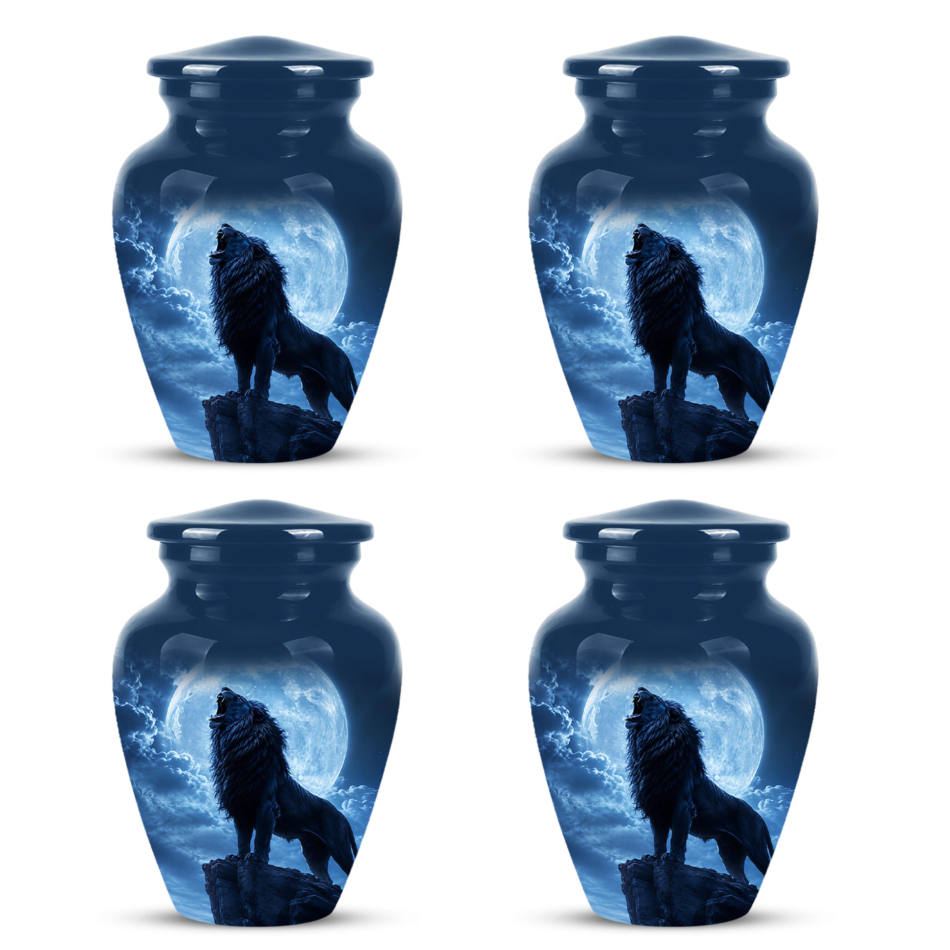 Roaring Lion Cremation Urn - Handcrafted Personalized Urns For Ashes