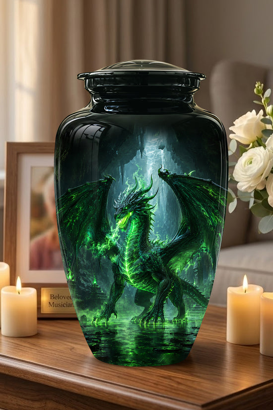 Dragon Themed Urn - Mythical Artistic Memorial Urns For Human Ashes