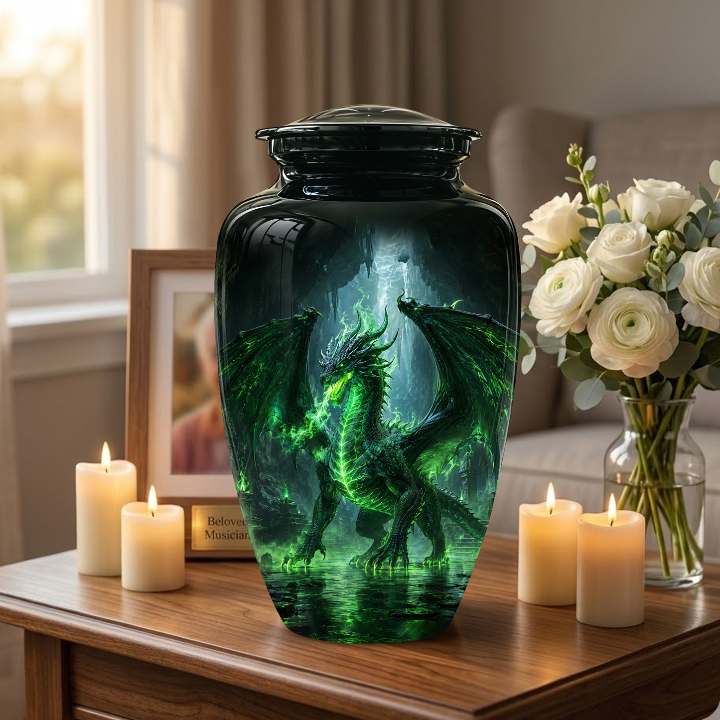 Dragon Themed Urn - Mythical Artistic Memorial Urns For Human Ashes