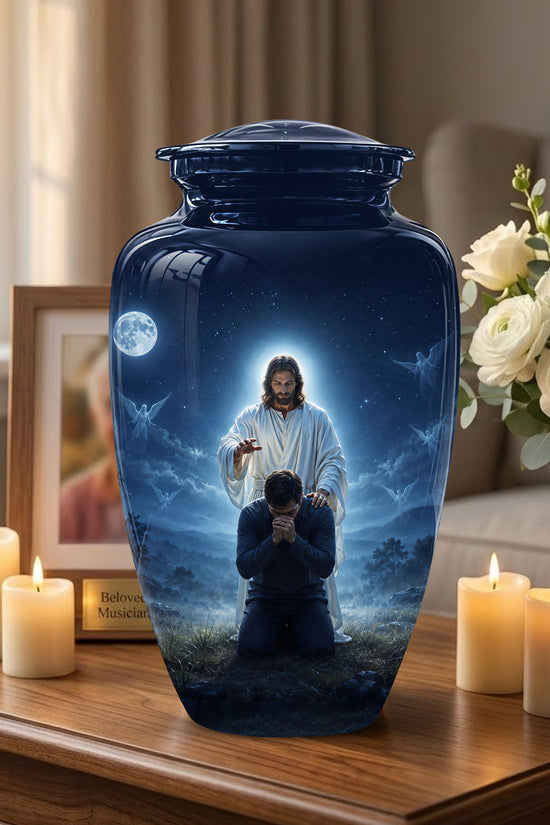 Jesus In Gethsemane Cremation Urn - Spiritual Urns To Tribute Ashes