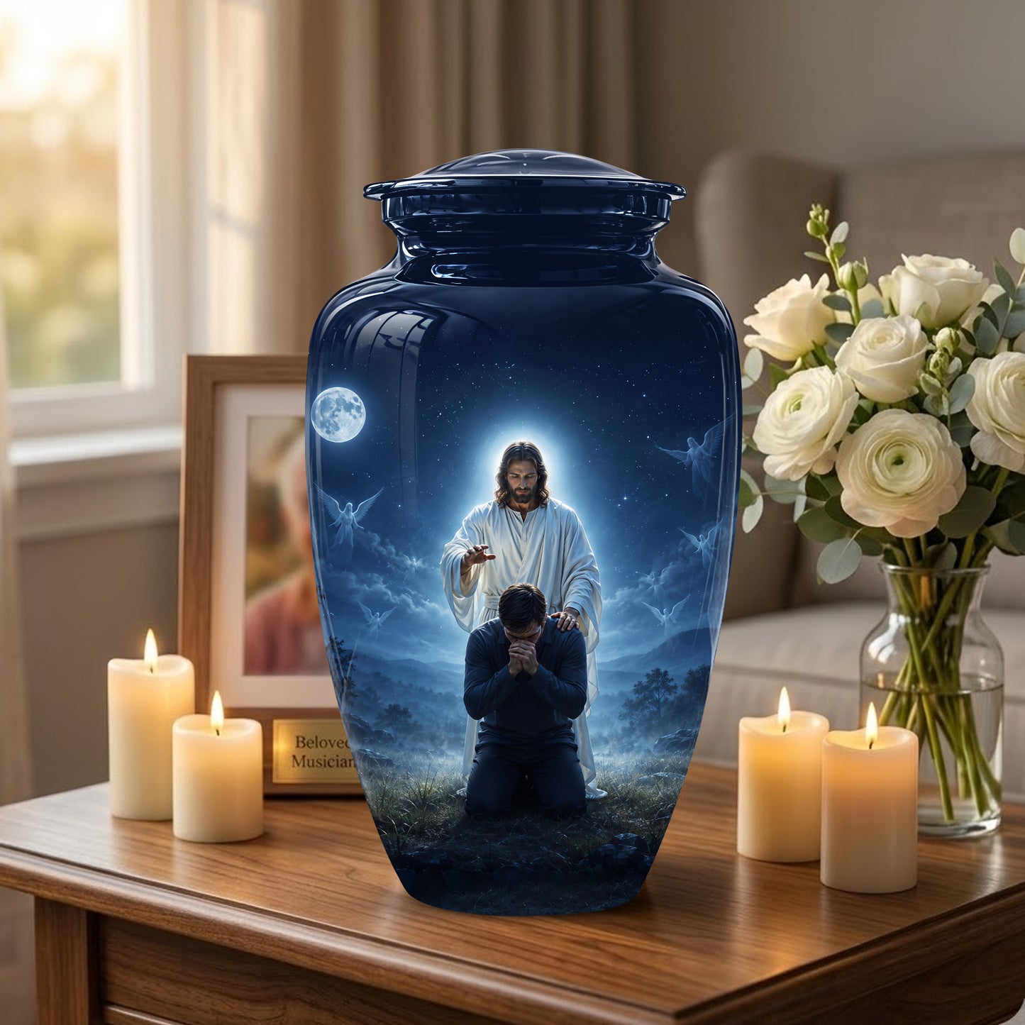 Jesus In Gethsemane Cremation Urn - Spiritual Urns To Tribute Ashes