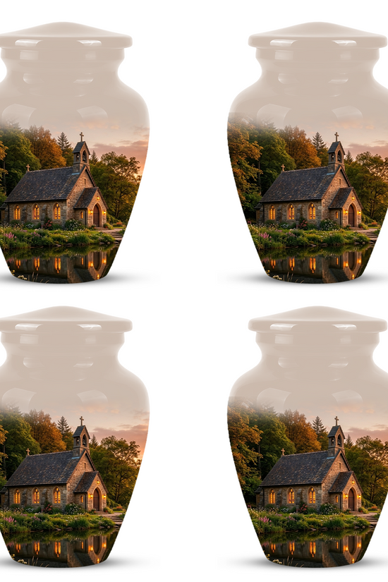 Christian Church Cross Burial Urn - Spiritual Burial Urns For Human Ashes