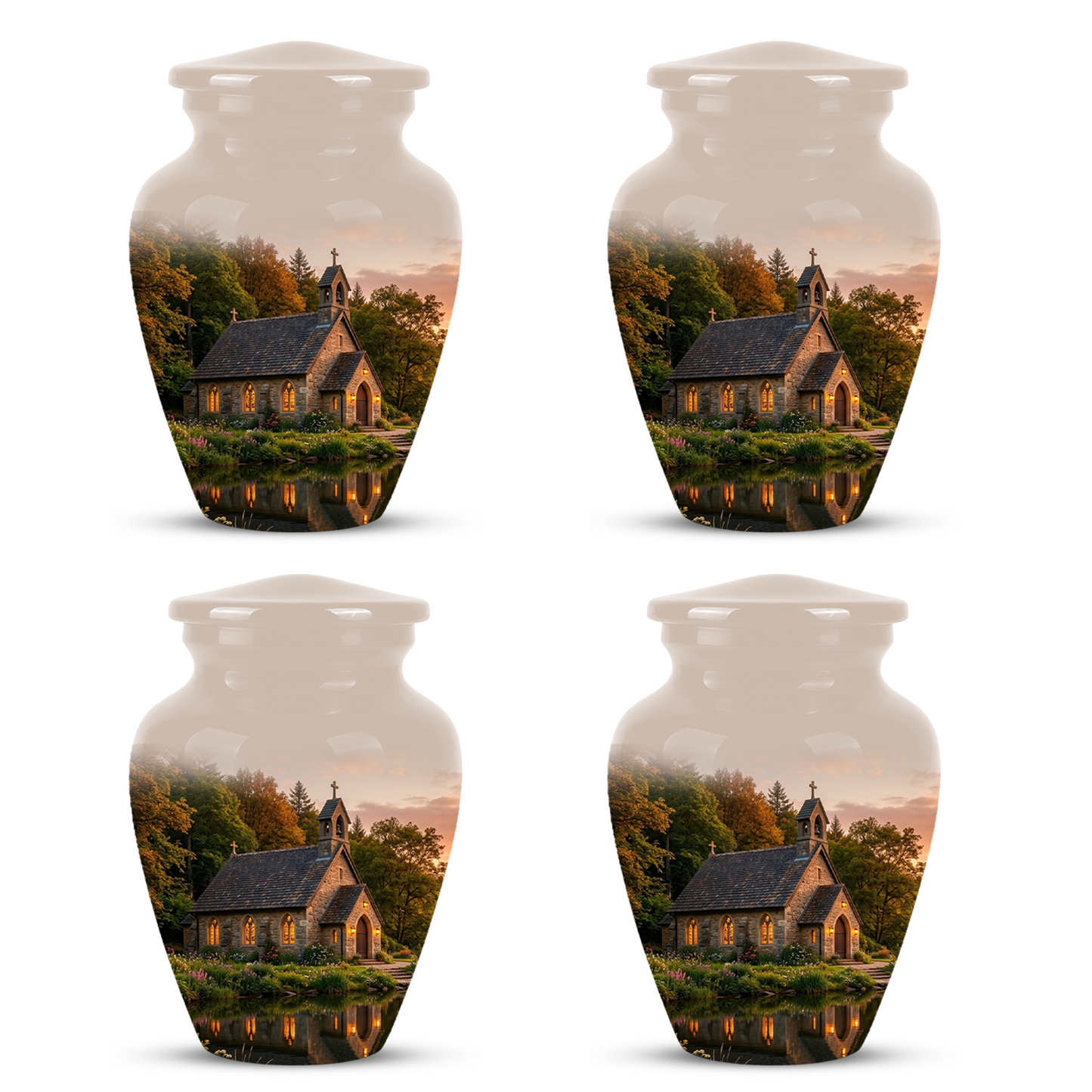 Christian Church Cross Burial Urn - Spiritual Burial Urns For Human Ashes