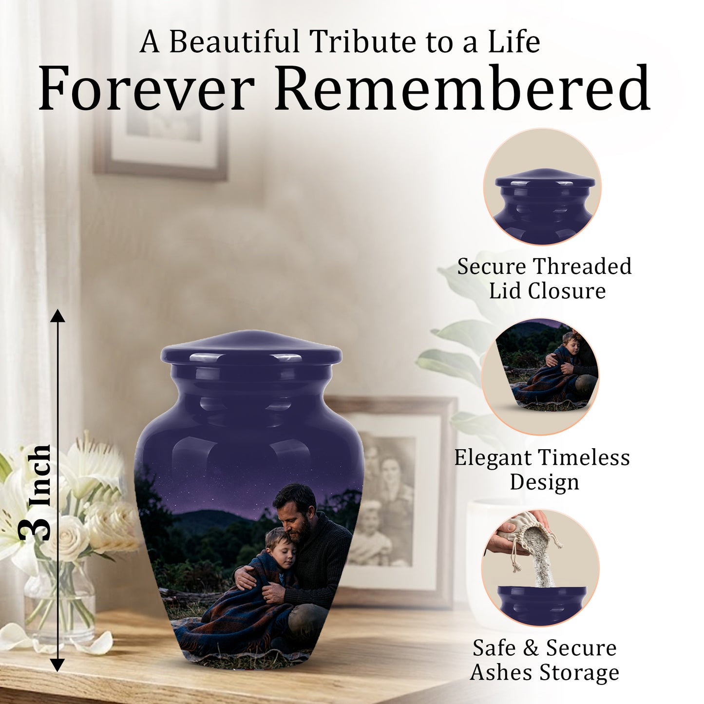Father & Son Eternal's Love - Personalized Memorial Urns For Loved Ones Ashes