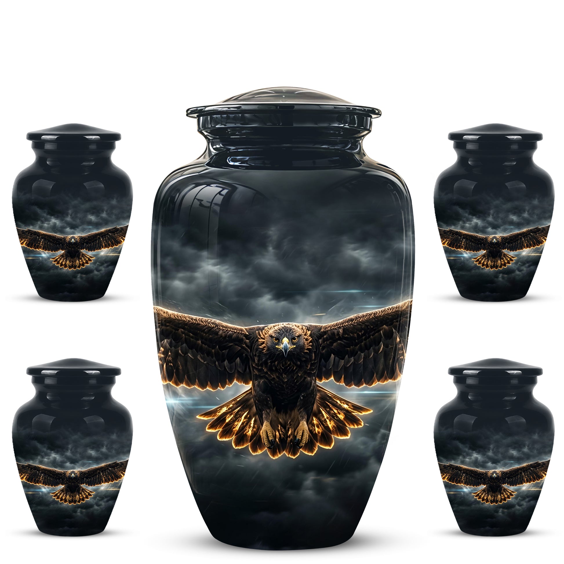 Flying Eagle Memorial Urn - Handcrafted Custom Urns For Human Ashes
