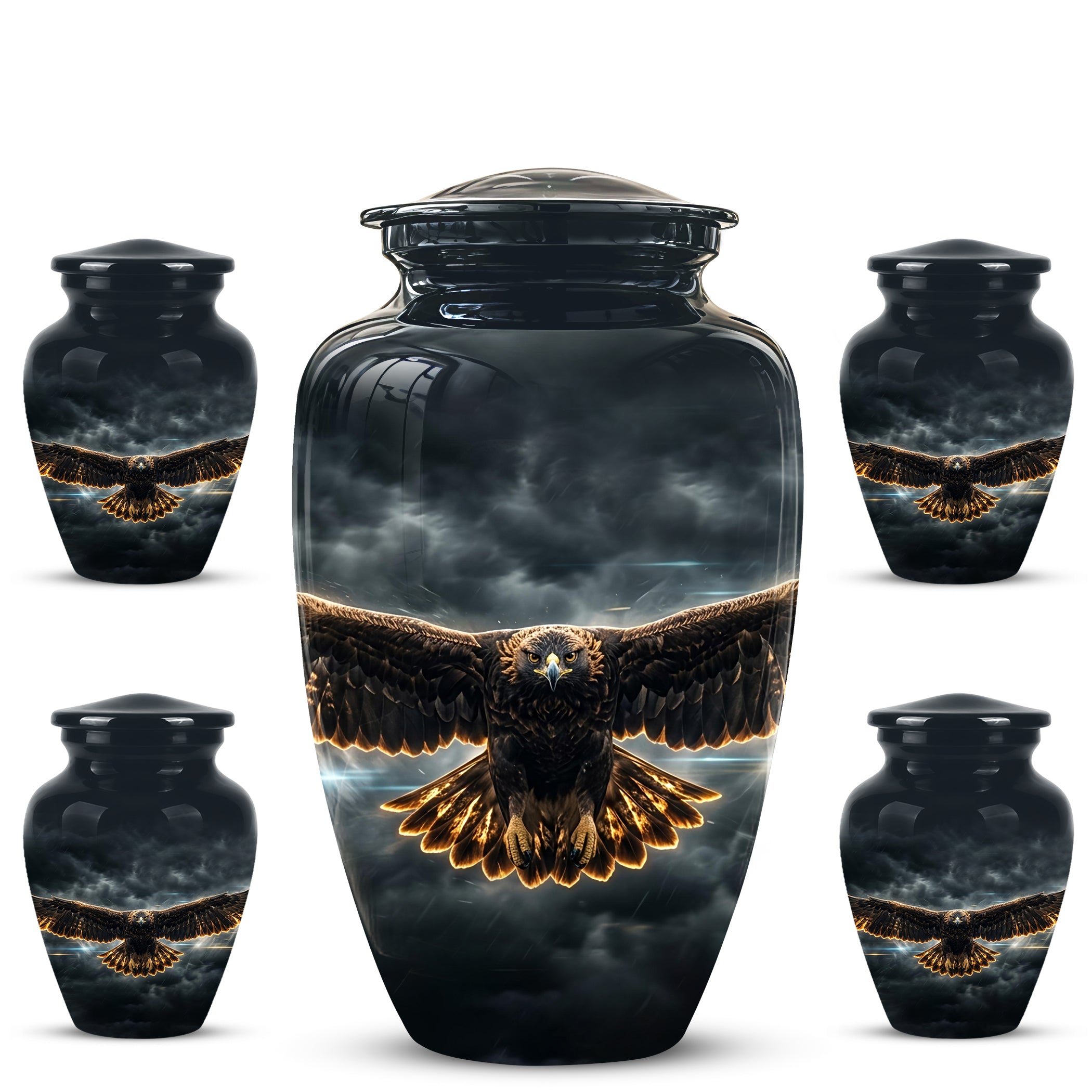 Flying Eagle Memorial Urn - Handcrafted Custom Urns For Human Ashes