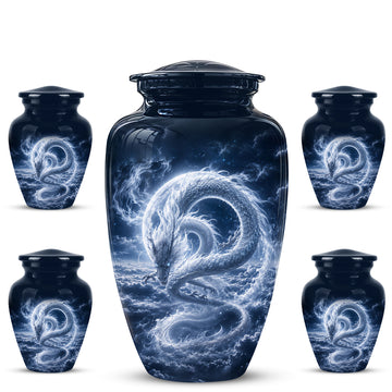10 inch Large Urn with 4 Keepsake 3 inch