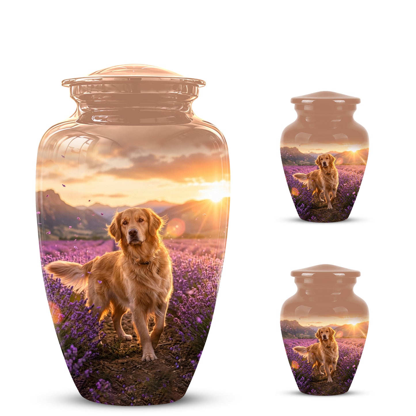 Golden Retriever Memorial Urn - Eternal Resting Urn For Pet Dog Ashes