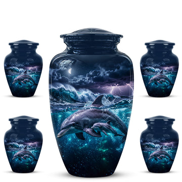 10 inch Large Urn with 4 Keepsake 3 inch