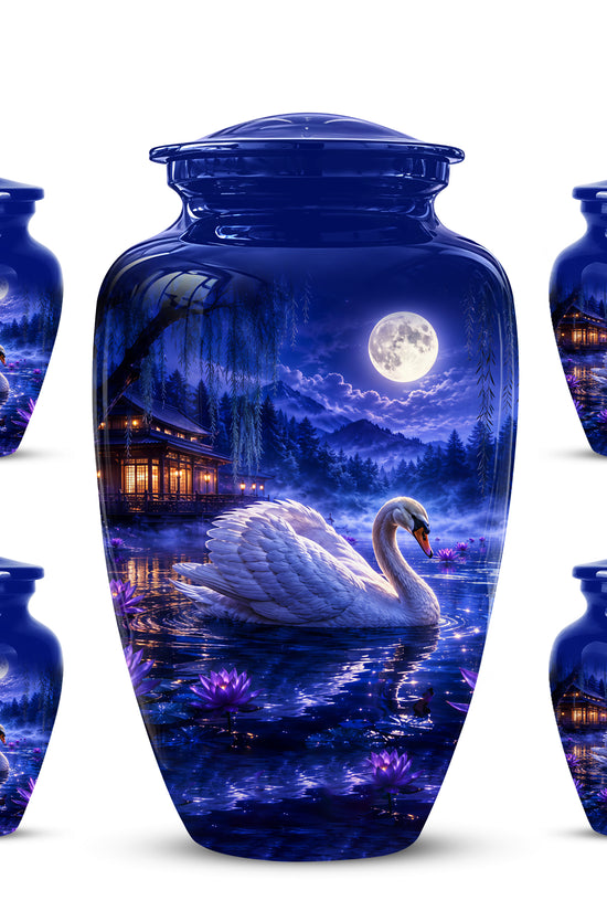 White Swan Memorial Urn - Personalized Funeral Urns On Sale For Ashes