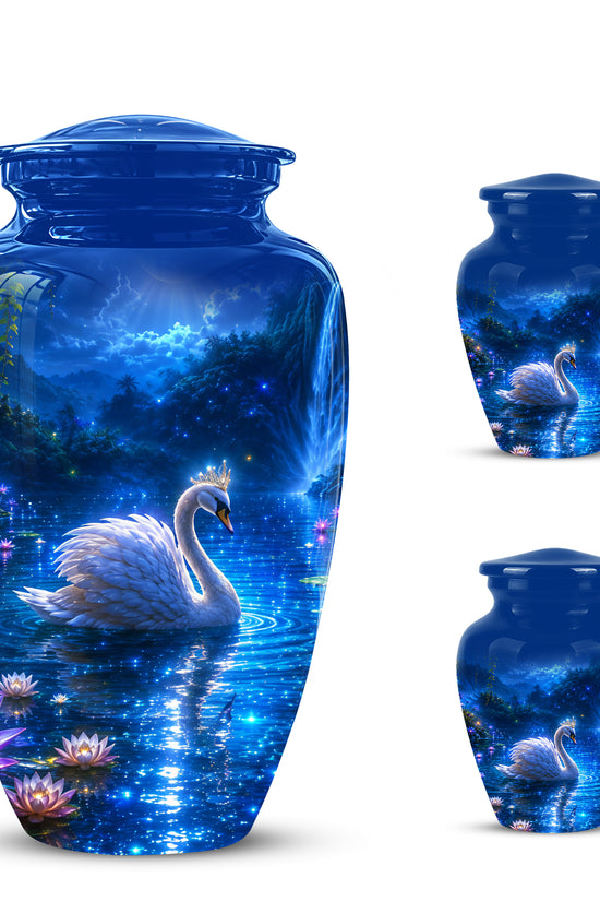 White Swan Memorial Urn - Custom Cremation Urns For Men & Women Ashes