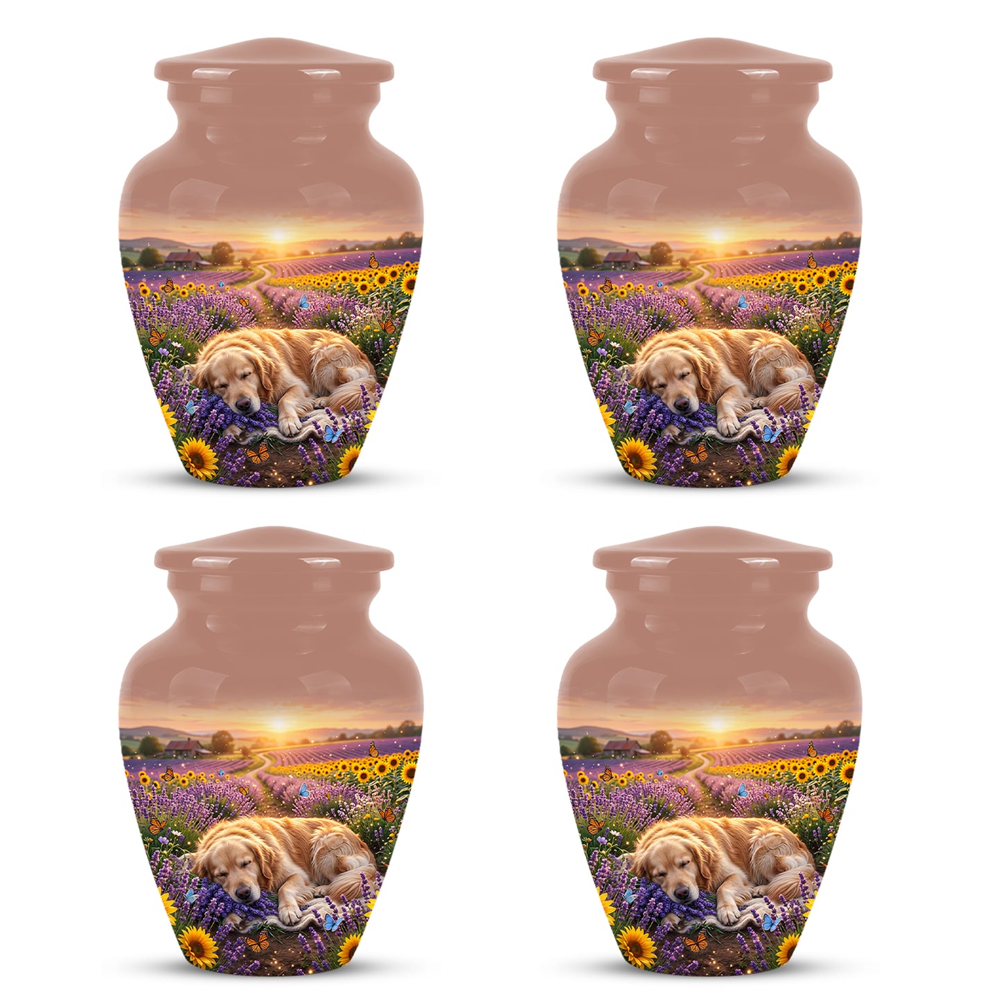 Golden Retriever Gog Memorial Urn - Personalized Pet Urns For Ashes