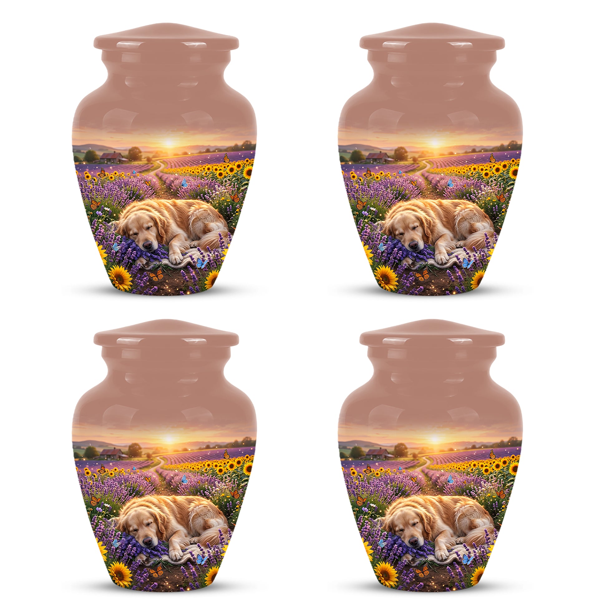 Golden Retriever Gog Memorial Urn - Personalized Pet Urns For Ashes