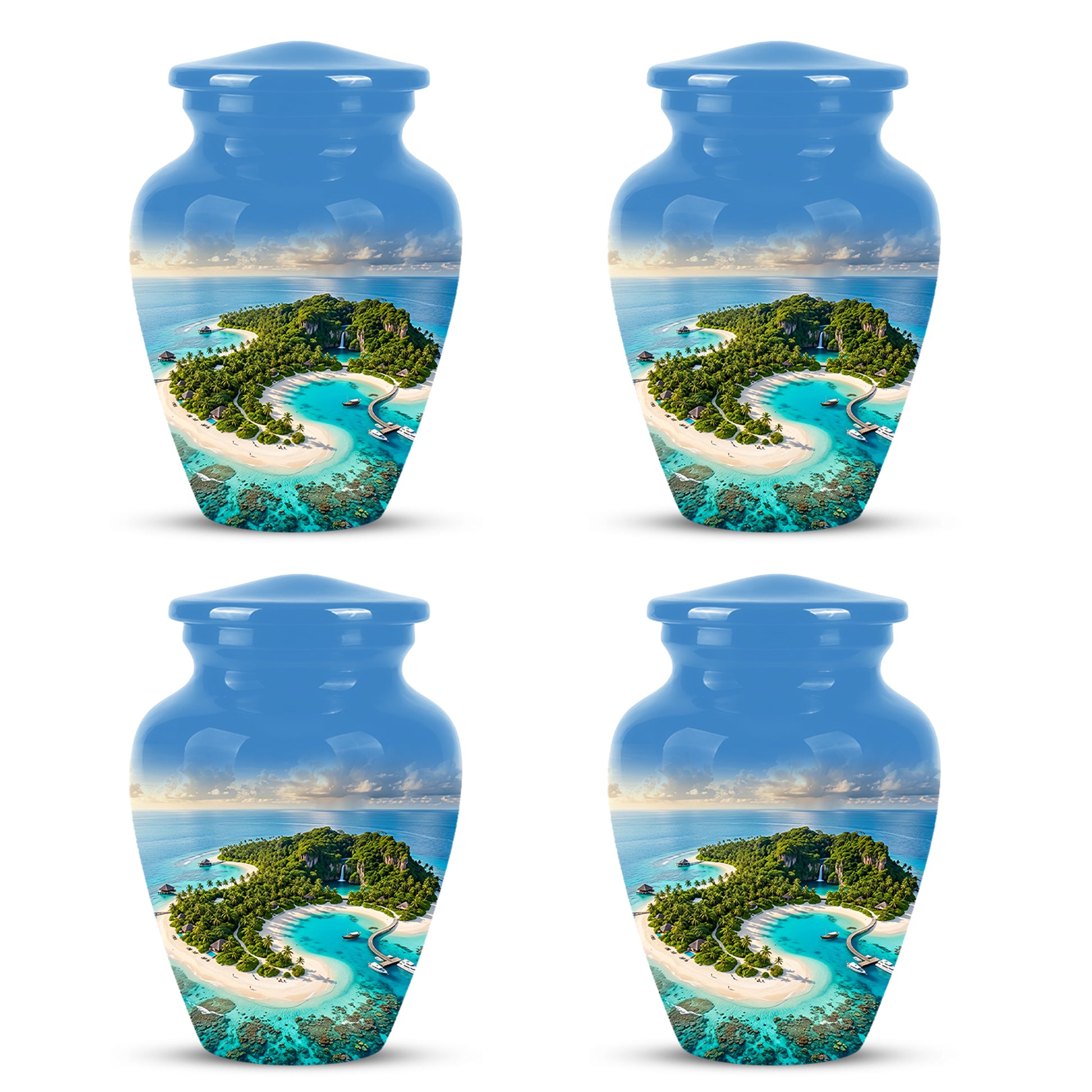 Beach Memorial Urns For Human Ashes - Custom Handmade Urns For Ashes