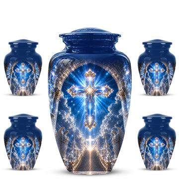 10 inch Large Urn with 4 Keepsake 3 inch