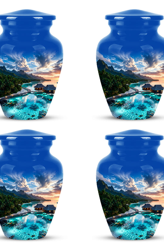 Beach Themed Cremation Urn - Personalized Burial Urns For Human Ashes