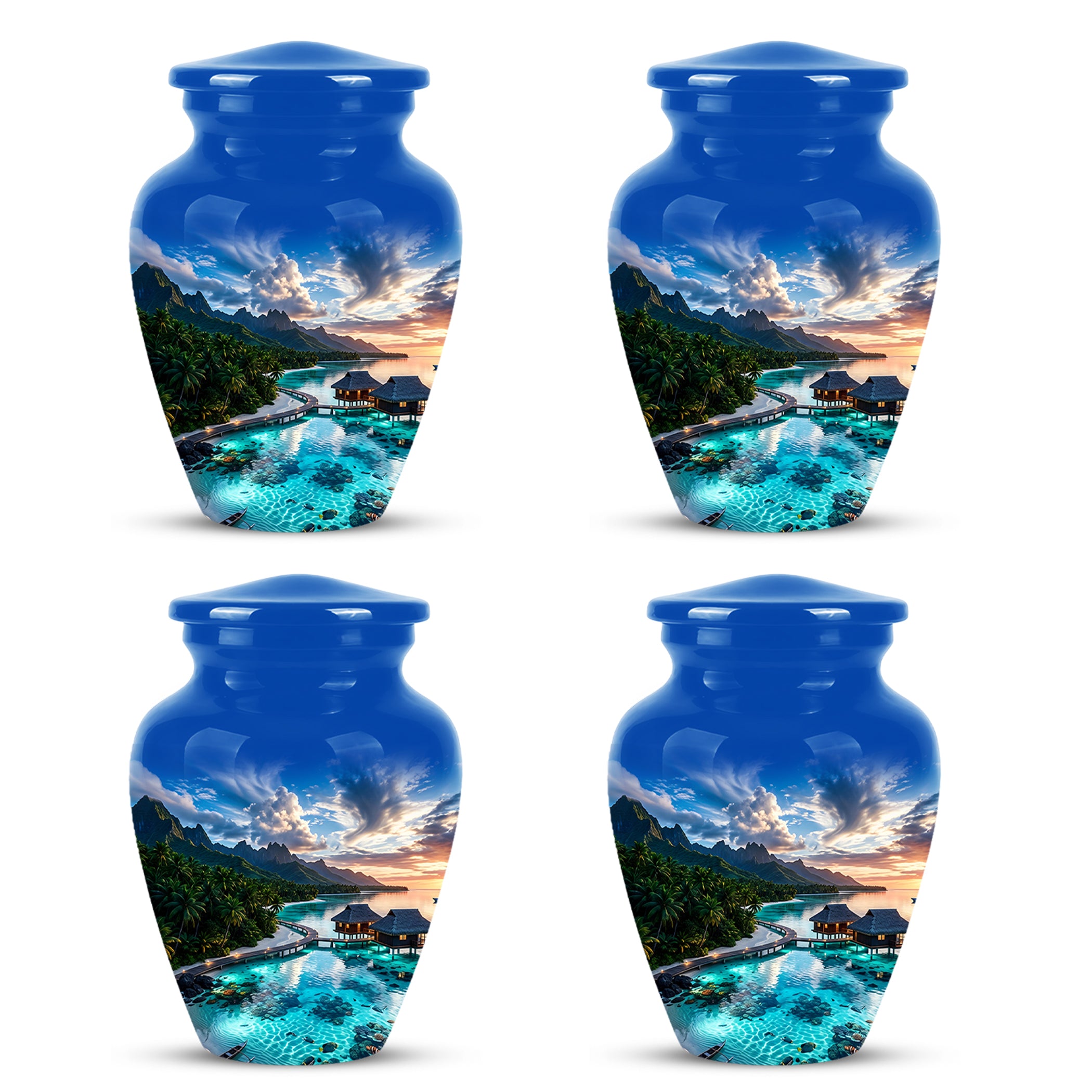 Beach Themed Cremation Urn - Personalized Burial Urns For Human Ashes