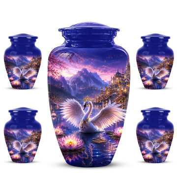 10 inch Large Urn with 4 Keepsake 3 inch