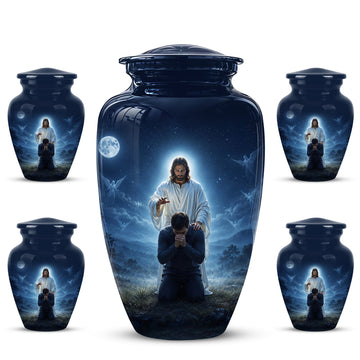 10 inch Large Urn with 4 Keepsake 3 inch
