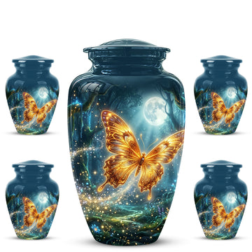 10 inch Large Urn with 4 Keepsake 3 inch
