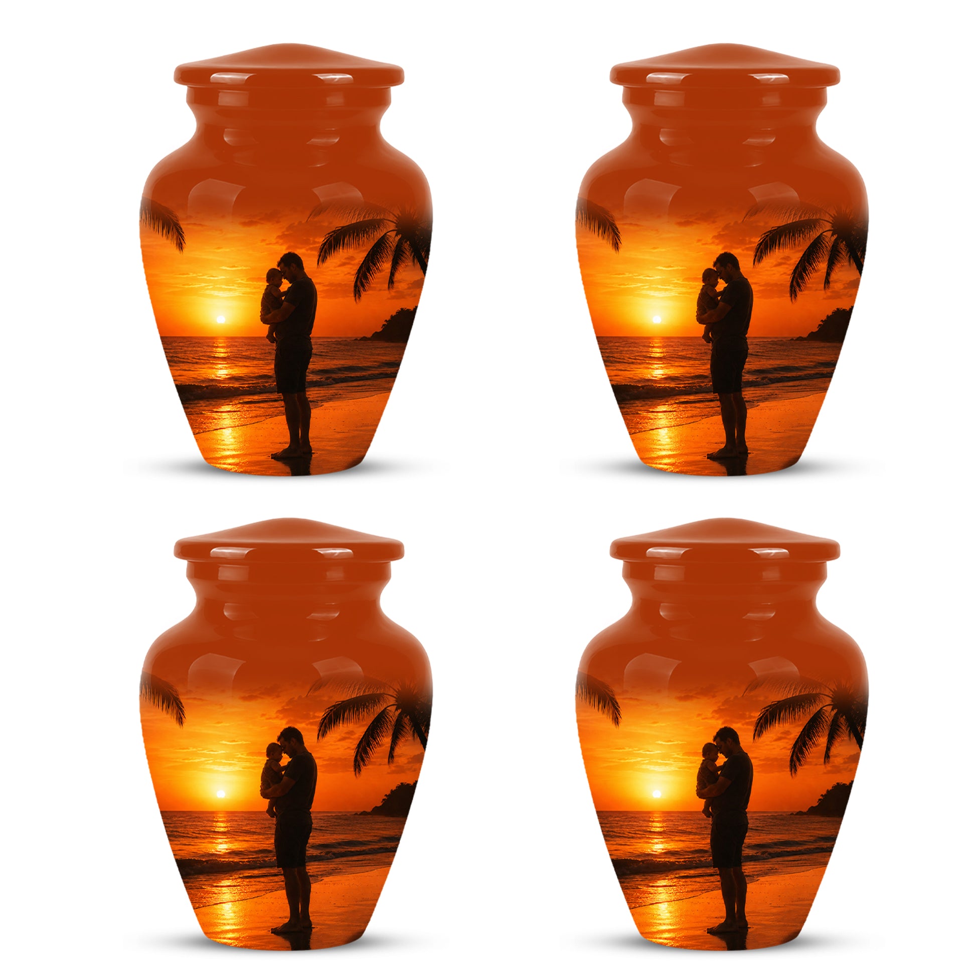 Custom Father Cremation Urn - Peaceful Tribute Memorial Urns For Dad