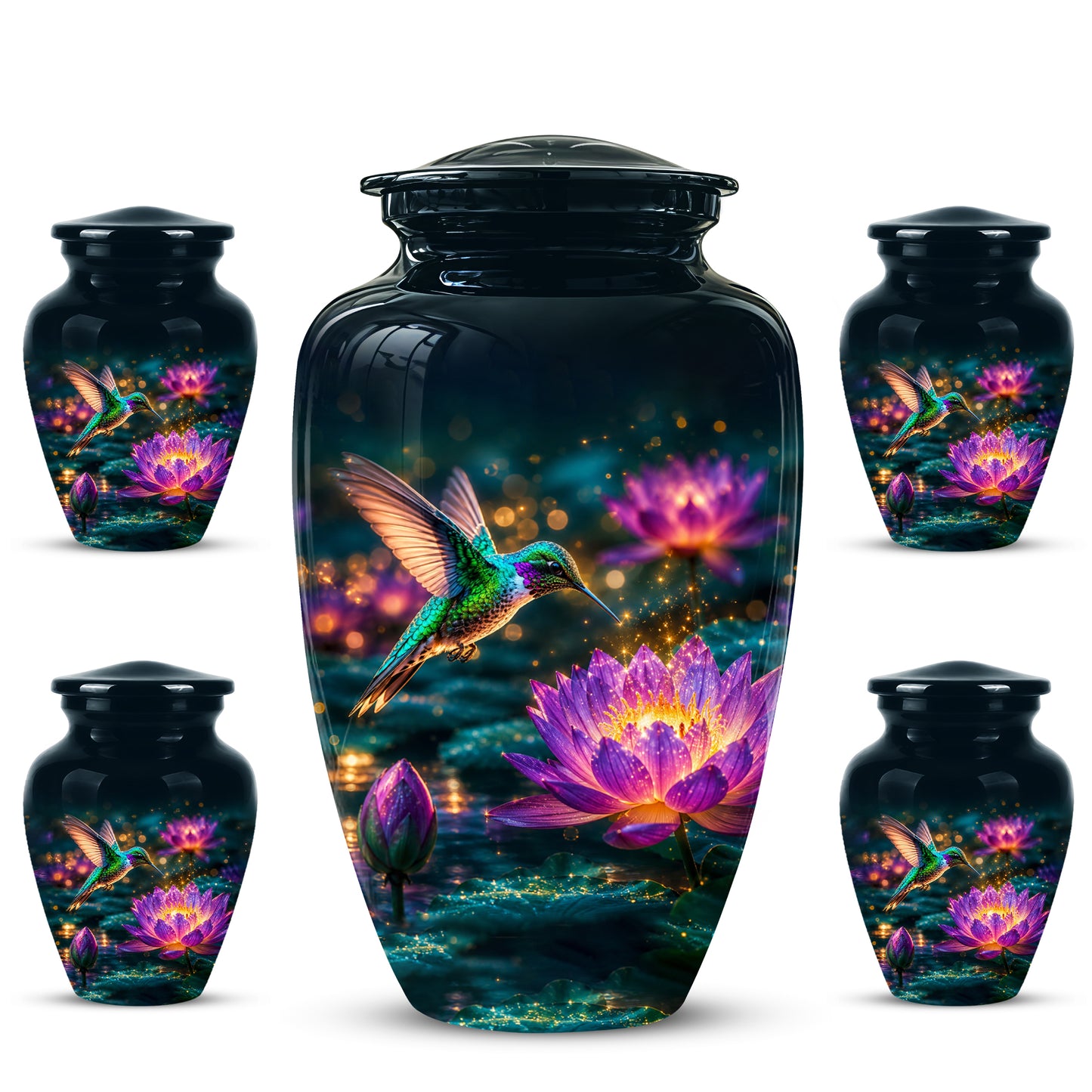 Beautiful Handcrafted Hummingbird Urn - Custom Memorial Urns For Ashes