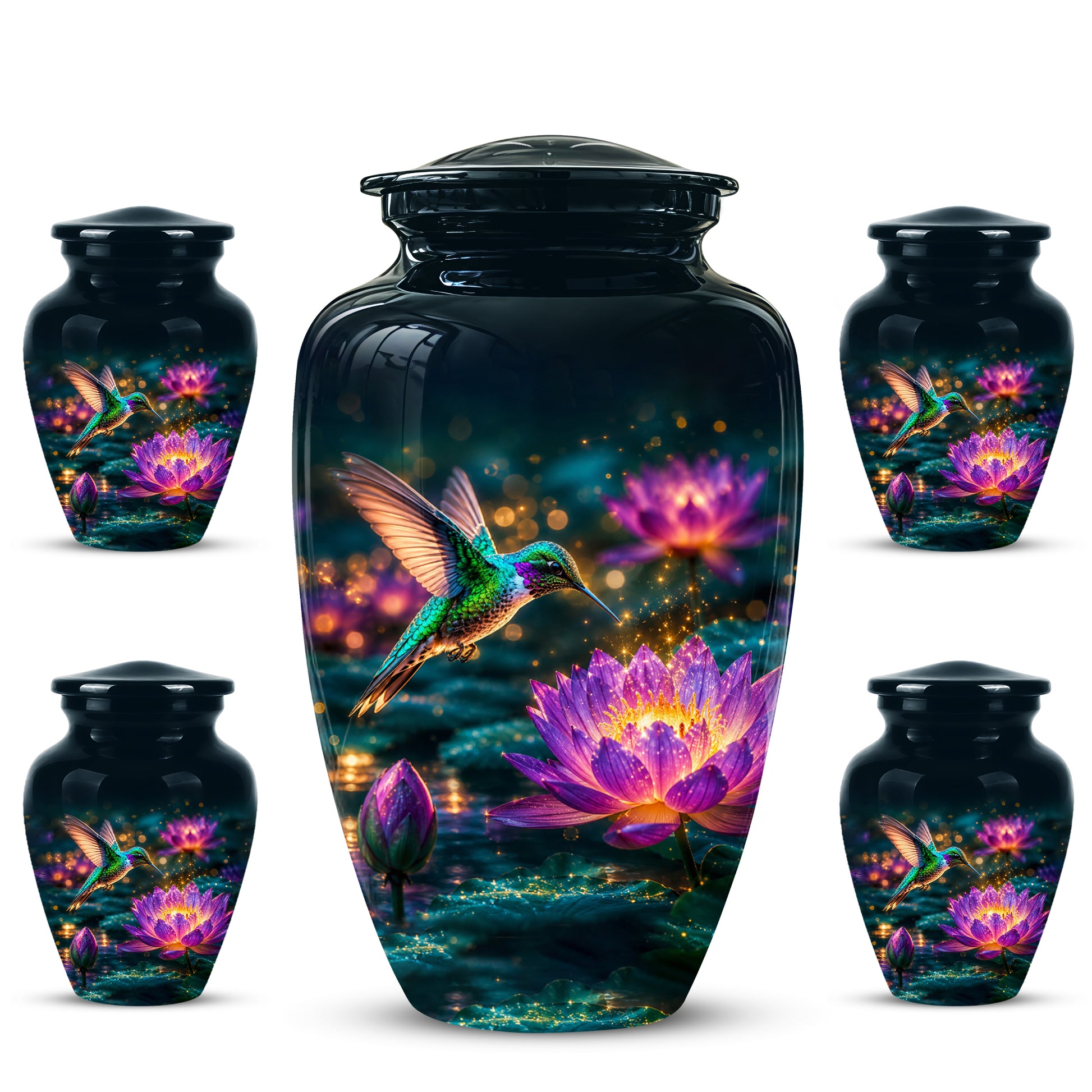 Beautiful Handcrafted Hummingbird Urn - Custom Memorial Urns For Ashes