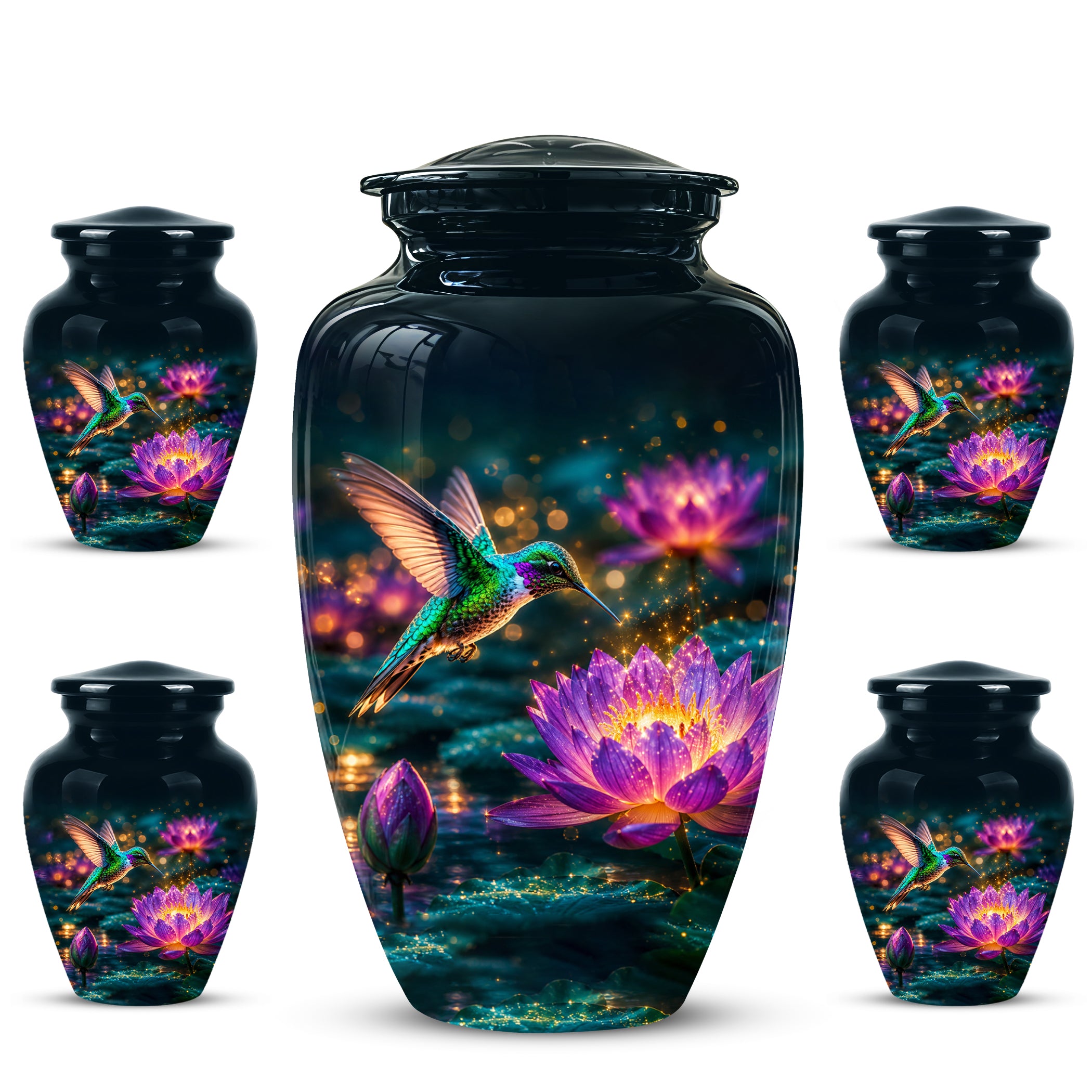 Beautiful Handcrafted Hummingbird Urn - Custom Memorial Urns For Ashes