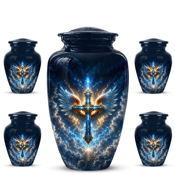 10 inch Large Urn with 4 Keepsake 3 inch