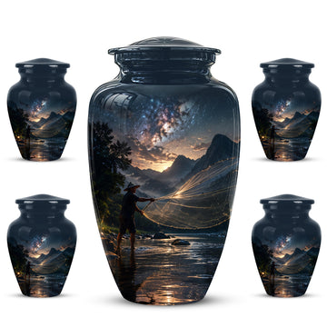 10 inch Large Urn with 4 Keepsake 3 inch