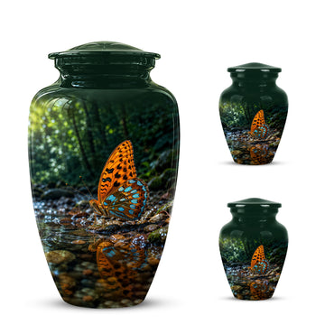 10 inch Large Urn with 2 Keepsake 3inch