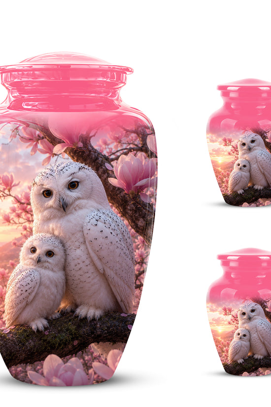 Owl Family Urn for Ashes – Elegant Cremation Memorial Urns For Humans