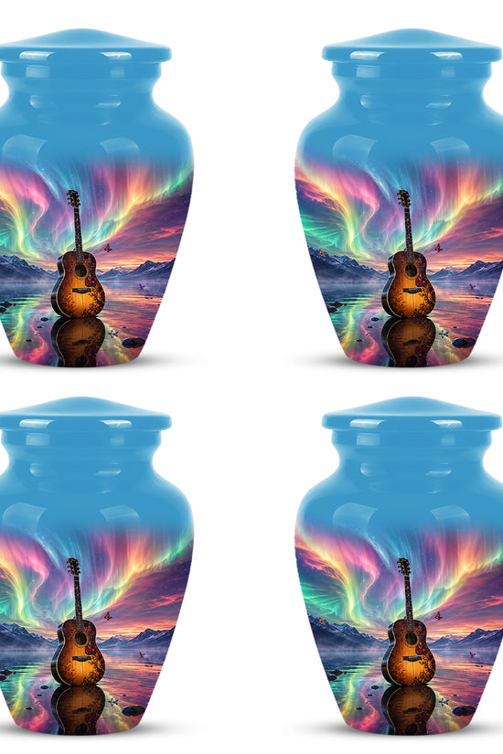 Guitar Aurora Borealis Urn - Classic Memorial Urns For Music Lovers