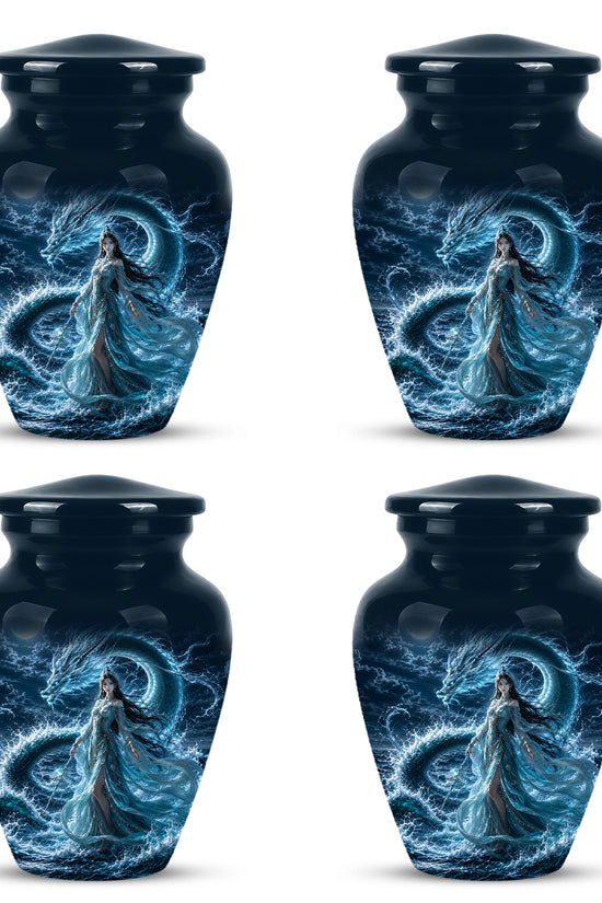 Celestial Dragon & Goddess Cremation Urn - Custom Handmade Adult Urns