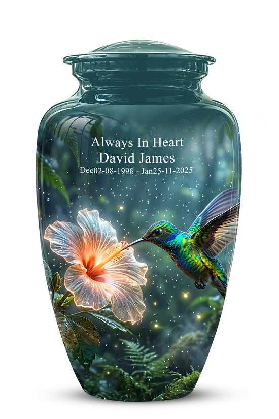 Hummingbird Cremation Urn for Ashes - Elegant Floral Memorial Urn