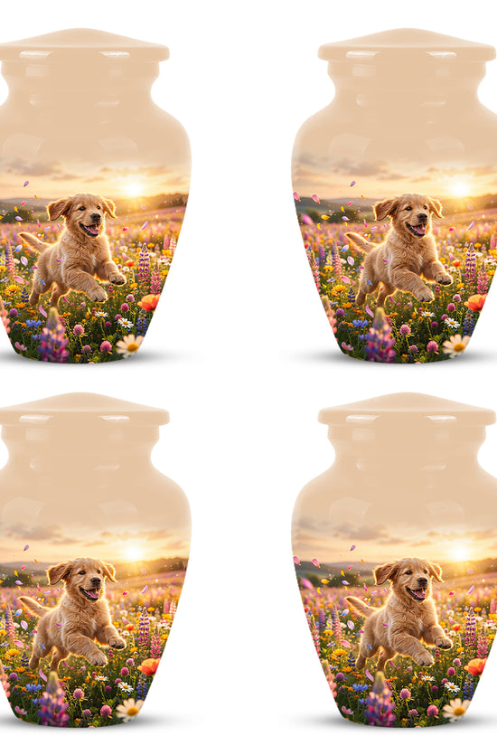Playing Puppy Cremation Urn - Custom Memorial Urns For Pet Dog Ashes
