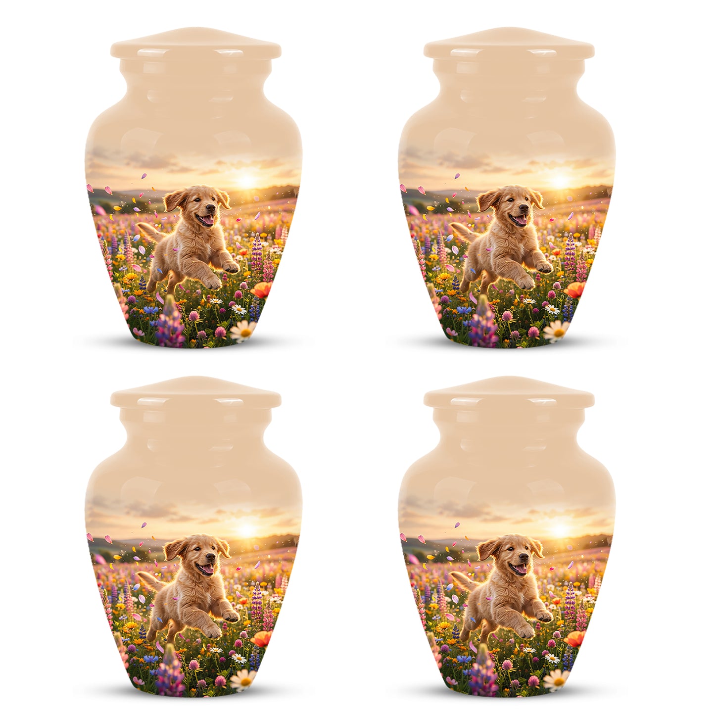 Playing Puppy Cremation Urn - Custom Memorial Urns For Pet Dog Ashes