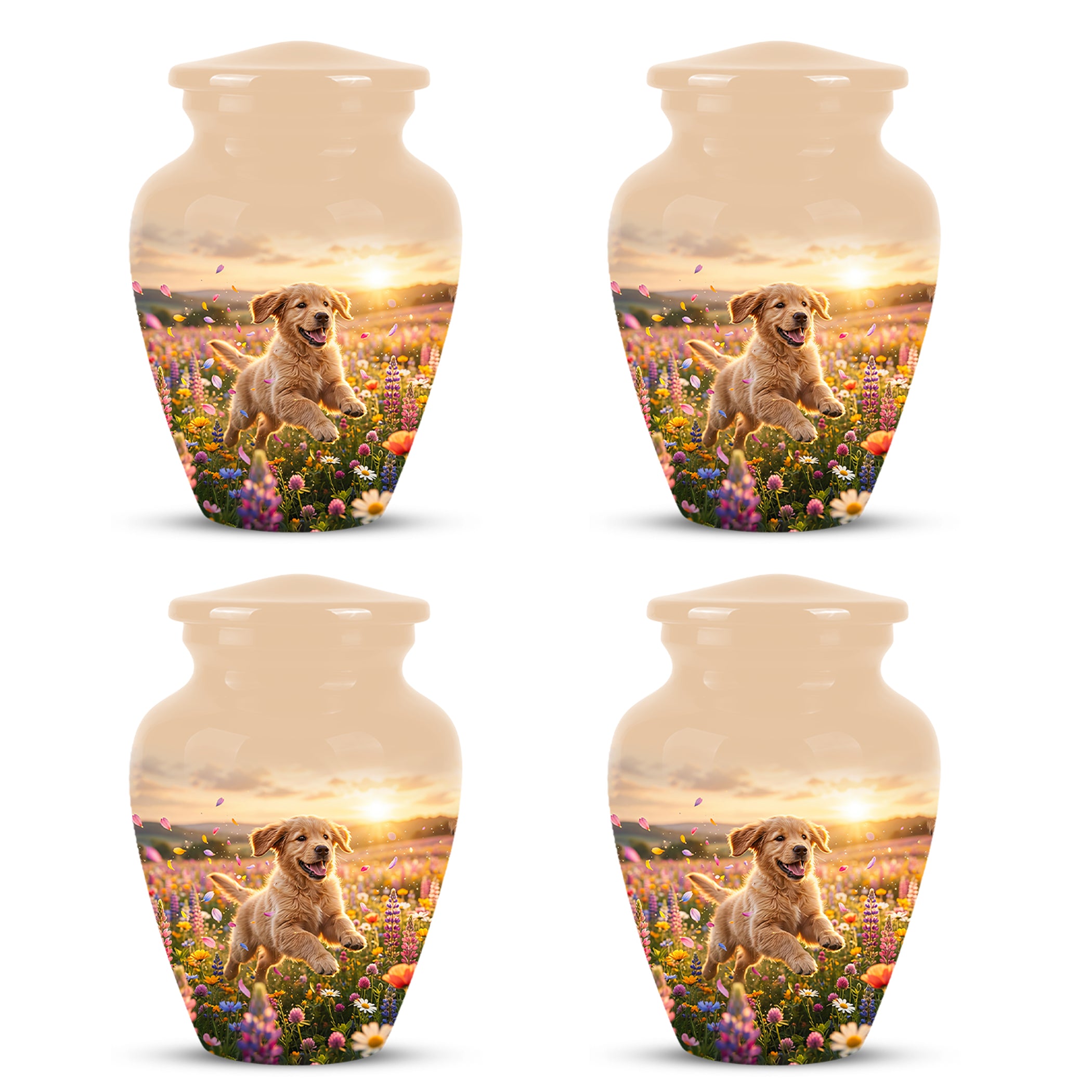 Playing Puppy Cremation Urn - Custom Memorial Urns For Pet Dog Ashes